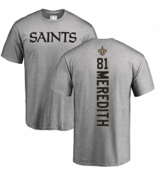 NFL Nike New Orleans Saints #81 Cameron Meredith Ash Backer T-Shirt