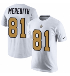 NFL Nike New Orleans Saints #81 Cameron Meredith White Rush Pride Name & Number T-Shirt