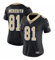 Women's Nike New Orleans Saints #81 Cameron Meredith Black Team Color Vapor Untouchable Limited Player NFL Jersey