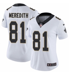Women's Nike New Orleans Saints #81 Cameron Meredith White Vapor Untouchable Limited Player NFL Jersey