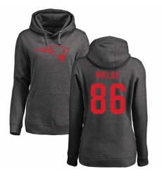 NFL Women's Nike New England Patriots #86 Troy Niklas Ash One Color Pullover Hoodie