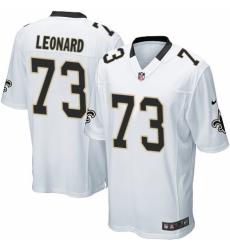 Men's Nike New Orleans Saints #73 Rick Leonard Game White NFL Jersey