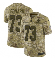 Men's Nike New Orleans Saints #73 Rick Leonard Limited Camo 2018 Salute to Service NFL Jersey