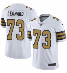 Men's Nike New Orleans Saints #73 Rick Leonard Limited White Rush Vapor Untouchable NFL Jersey