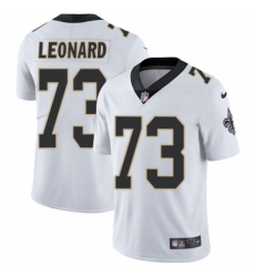 Men's Nike New Orleans Saints #73 Rick Leonard White Vapor Untouchable Limited Player NFL Jersey