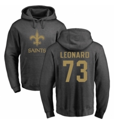 NFL Nike New Orleans Saints #73 Rick Leonard Ash One Color Pullover Hoodie