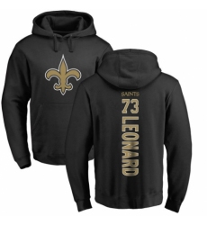 NFL Nike New Orleans Saints #73 Rick Leonard Black Backer Pullover Hoodie
