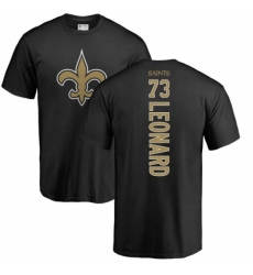 NFL Nike New Orleans Saints #73 Rick Leonard Black Backer T-Shirt