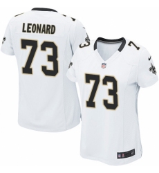 Women's Nike New Orleans Saints #73 Rick Leonard Game White NFL Jersey
