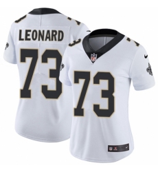Women's Nike New Orleans Saints #73 Rick Leonard White Vapor Untouchable Limited Player NFL Jersey