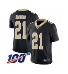Men's New Orleans Saints #21 Patrick Robinson Black Team Color Vapor Untouchable Limited Player 100th Season Football Jersey