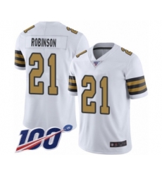 Men's New Orleans Saints #21 Patrick Robinson Limited White Rush Vapor Untouchable 100th Season Football Jersey