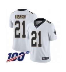 Men's New Orleans Saints #21 Patrick Robinson White Vapor Untouchable Limited Player 100th Season Football Jersey