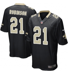 Men's Nike New Orleans Saints #21 Patrick Robinson Game Black Team Color NFL Jersey
