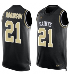 Men's Nike New Orleans Saints #21 Patrick Robinson Limited Black Player Name & Number Tank Top NFL Jersey