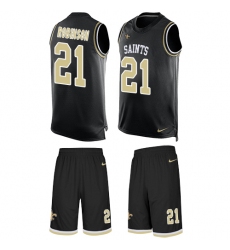 Men's Nike New Orleans Saints #21 Patrick Robinson Limited Black Tank Top Suit NFL Jersey