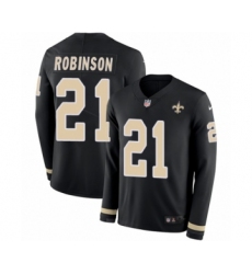 Men's Nike New Orleans Saints #21 Patrick Robinson Limited Black Therma Long Sleeve NFL Jersey