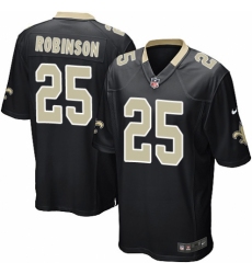 Men's Nike New Orleans Saints #25 Patrick Robinson Game Black Team Color NFL Jersey