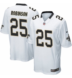 Men's Nike New Orleans Saints #25 Patrick Robinson Game White NFL Jersey