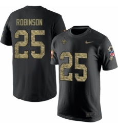 NFL Nike New Orleans Saints #25 Patrick Robinson Black Camo Salute to Service T-Shirt
