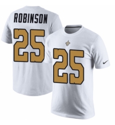 NFL Nike New Orleans Saints #25 Patrick Robinson White Rush Pride Name & Number T-Shirt