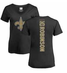 NFL Women's Nike New Orleans Saints #25 Patrick Robinson Black Backer Slim Fit T-Shirt