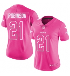 Women's Nike New Orleans Saints #21 Patrick Robinson Limited Pink Rush Fashion NFL Jersey