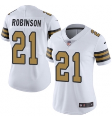 Women's Nike New Orleans Saints #21 Patrick Robinson Limited White Rush Vapor Untouchable NFL Jersey