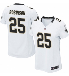 Women's Nike New Orleans Saints #25 Patrick Robinson Game White NFL Jersey