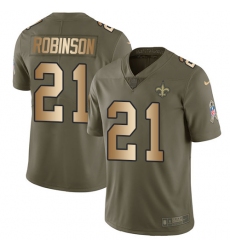 Youth Nike New Orleans Saints #21 Patrick Robinson Limited Olive Gold 2017 Salute to Service NFL Jersey