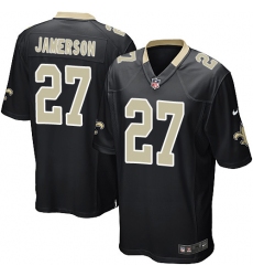 Men's Nike New Orleans Saints #27 Natrell Jamerson Game Black Team Color NFL Jersey