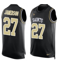 Men's Nike New Orleans Saints #27 Natrell Jamerson Limited Black Player Name & Number Tank Top NFL Jersey