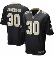 Men's Nike New Orleans Saints #30 Natrell Jamerson Game Black Team Color NFL Jersey