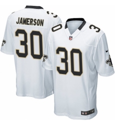 Men's Nike New Orleans Saints #30 Natrell Jamerson Game White NFL Jersey