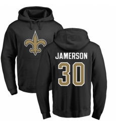 NFL Nike New Orleans Saints #30 Natrell Jamerson Black Name & Number Logo Pullover Hoodie