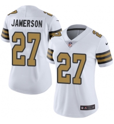 Women's Nike New Orleans Saints #27 Natrell Jamerson Limited White Rush Vapor Untouchable NFL Jersey