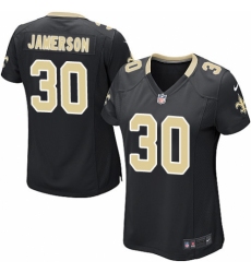 Women's Nike New Orleans Saints #30 Natrell Jamerson Game Black Team Color NFL Jersey