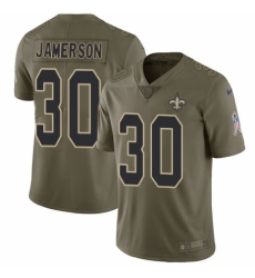Youth Nike New Orleans Saints #30 Natrell Jamerson Limited Olive 2017 Salute to Service NFL Jersey