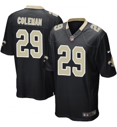 Men's Nike New Orleans Saints #29 Kurt Coleman Game Black Team Color NFL Jersey