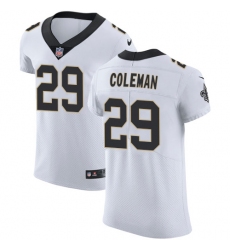 Men's Nike New Orleans Saints #29 Kurt Coleman White Vapor Untouchable Elite Player NFL Jersey