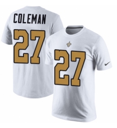 NFL Nike New Orleans Saints #27 Kurt Coleman White Rush Pride Name & Number T-Shirt