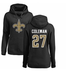 NFL Women's Nike New Orleans Saints #27 Kurt Coleman Black Name & Number Logo Pullover Hoodie