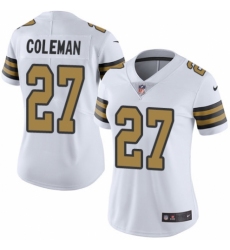 Women's Nike New Orleans Saints #27 Kurt Coleman Limited White Rush Vapor Untouchable NFL Jersey