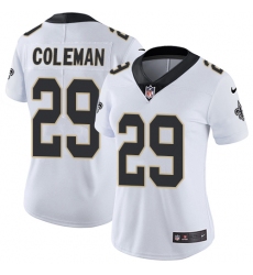 Women's Nike New Orleans Saints #29 Kurt Coleman White Vapor Untouchable Limited Player NFL Jersey