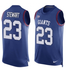 Men's Nike New York Giants #23 Jonathan Stewart Limited Royal Blue Player Name & Number Tank Top NFL Jersey