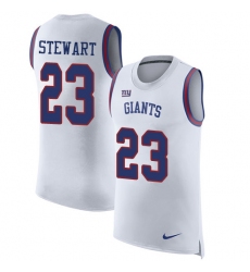 Men's Nike New York Giants #23 Jonathan Stewart White Rush Player Name & Number Tank Top NFL Jersey