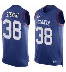 Men's Nike New York Giants #38 Jonathan Stewart Limited Royal Blue Player Name & Number Tank Top NFL Jersey