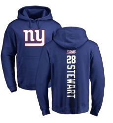 NFL Nike New York Giants #28 Jonathan Stewart Royal Blue Backer Pullover Hoodie