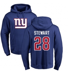 NFL Nike New York Giants #28 Jonathan Stewart Royal Blue Name & Number Logo Pullover Hoodie