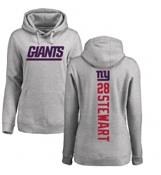 NFL Women's Nike New York Giants #28 Jonathan Stewart Ash Backer Pullover Hoodie